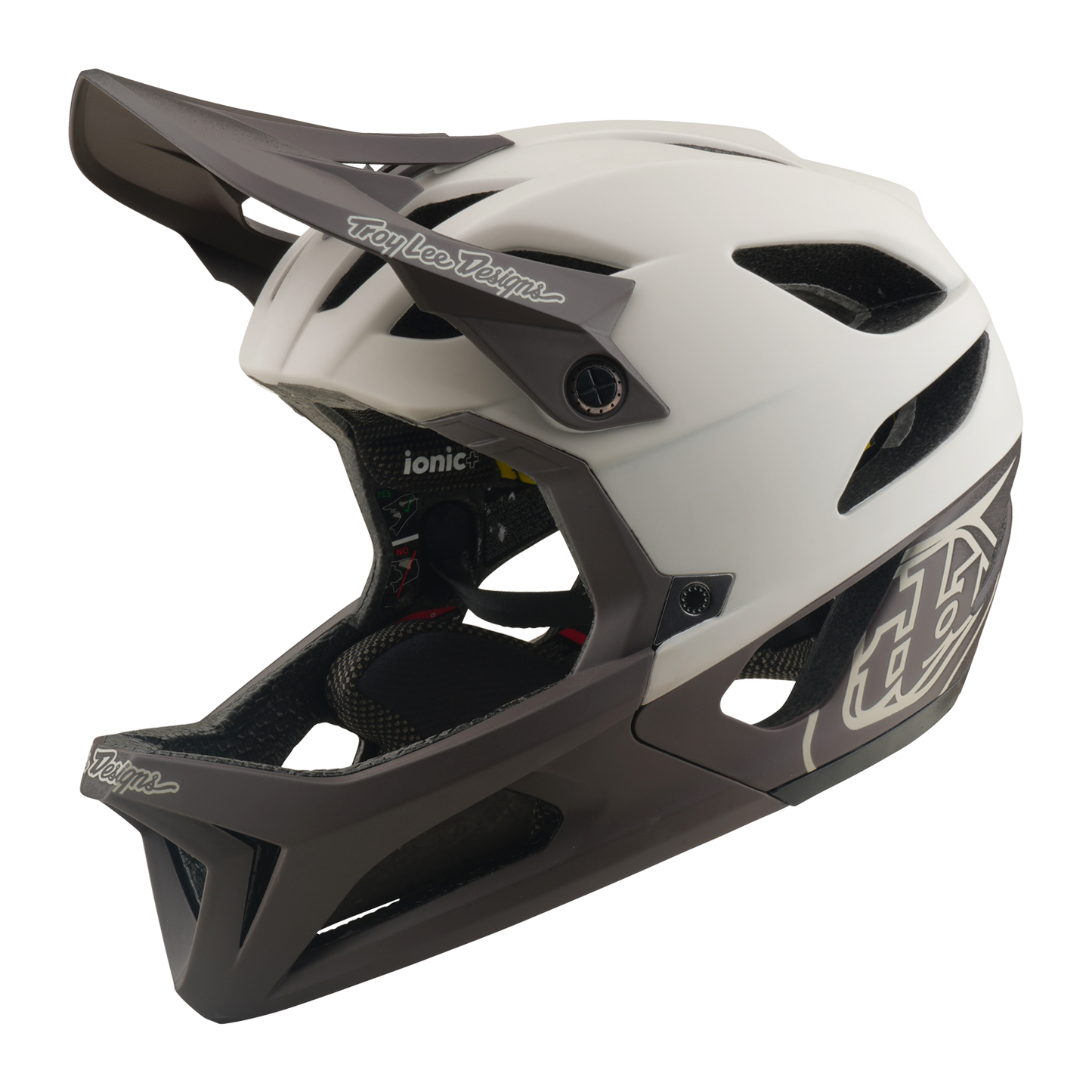 TROY LEE DESIGNS STAGE MIPS DRONE PUMICE Casco MTB Bianco