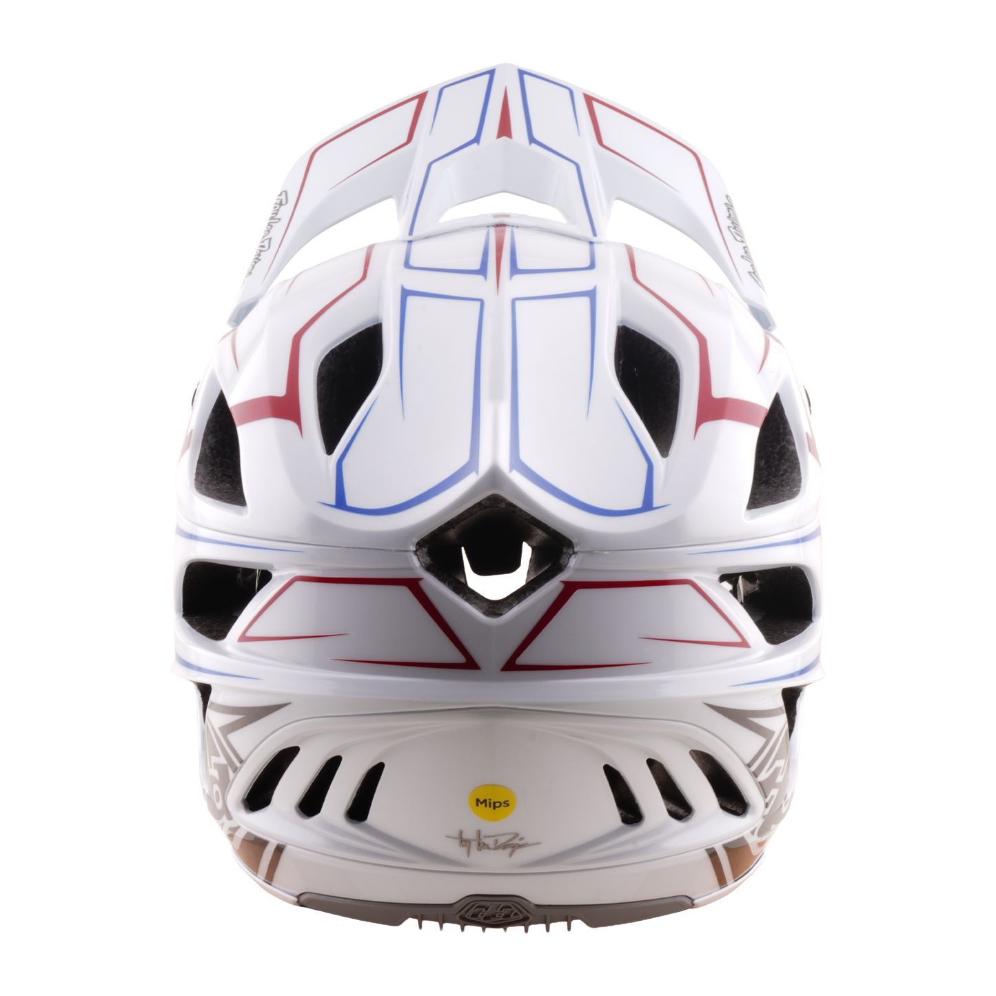 Casco MTB TROY LEE DESIGNS STAGE STUNT PINSTRIPE Bianco