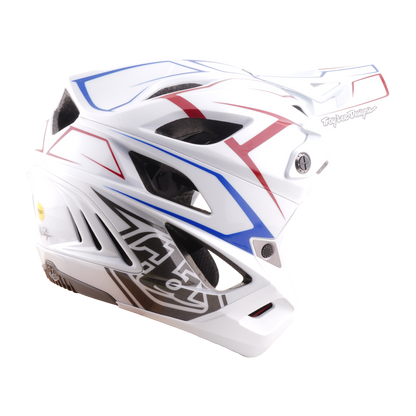 Casco MTB TROY LEE DESIGNS STAGE STUNT PINSTRIPE Bianco