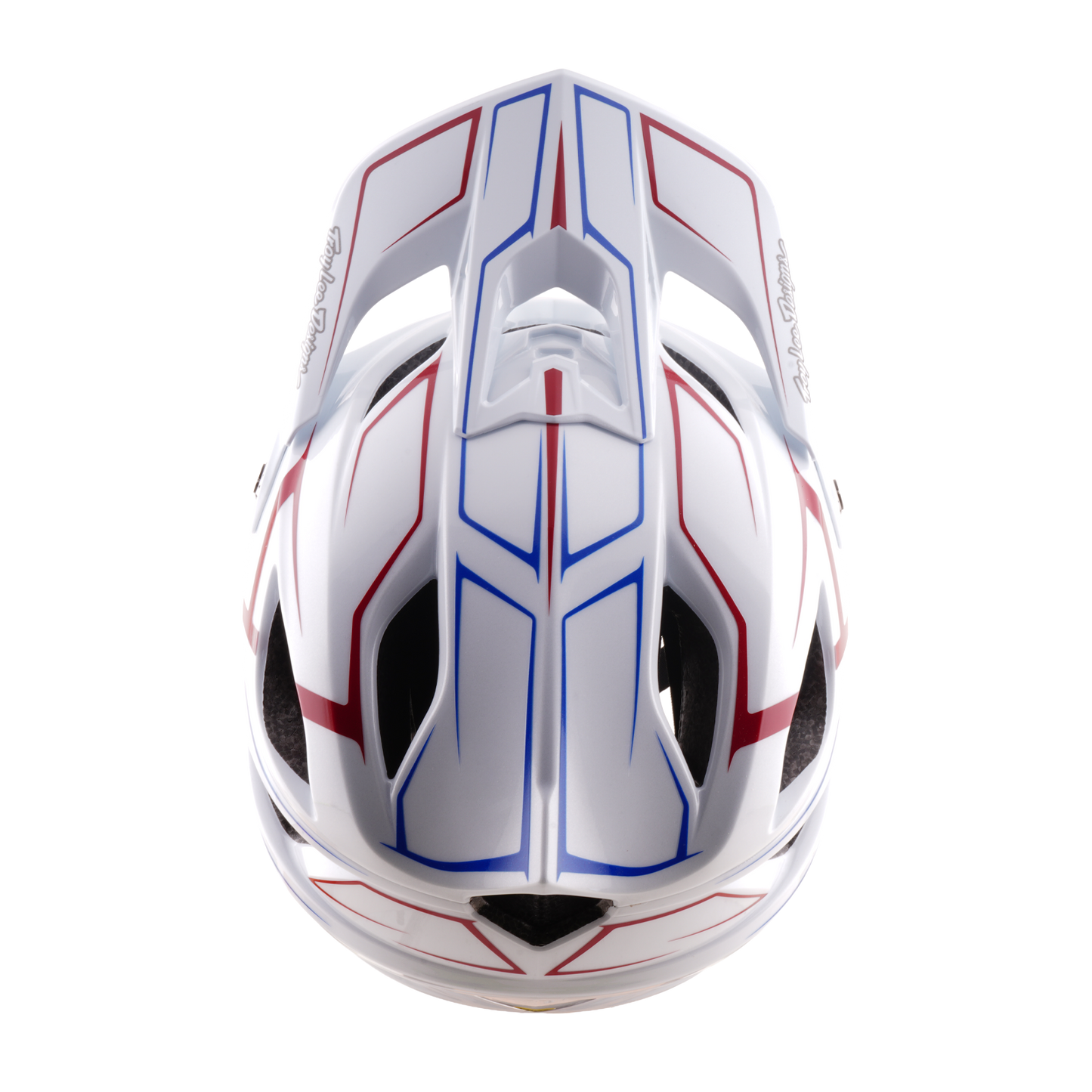 Casco MTB TROY LEE DESIGNS STAGE STUNT PINSTRIPE Bianco