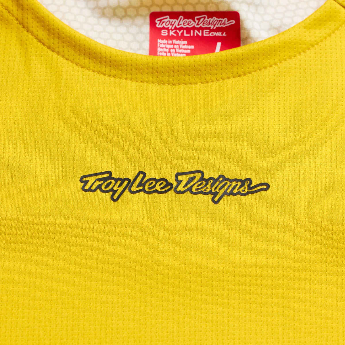 Maglia TROY LEE DESIGNS SKYLINE CHILL SWITCHBACK a maniche lunghe giallo acido