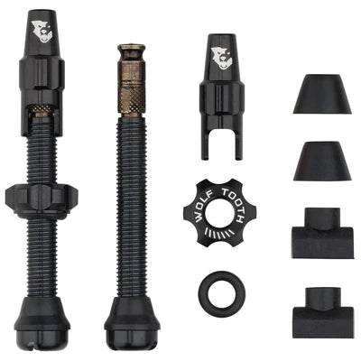 Set di 2 Valvole Tubeless WOLF TOOTH CLIK VALVE Nero