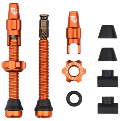 Set di 2 Valvole Tubeless WOLF TOOTH CLIK VALVE Arancione