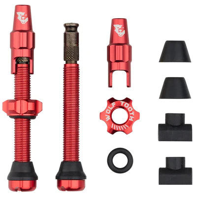 Set di 2 Valvole Tubeless WOLF TOOTH CLIK VALVE Rosso