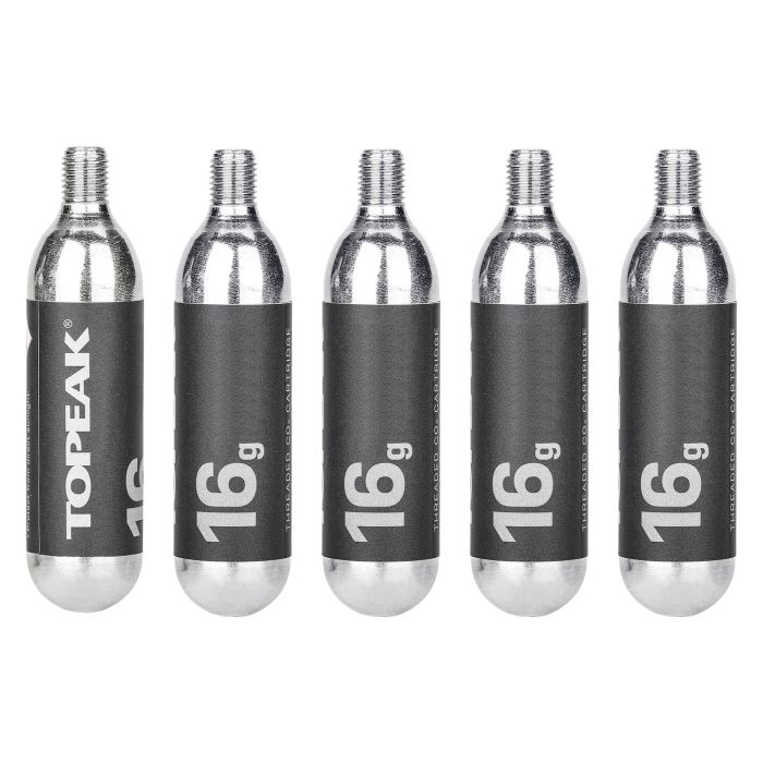 Cartucce CO2 TOPEAK filettate 16g (5 pezzi)