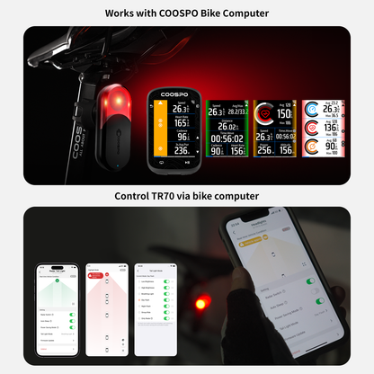 COOSPO TR70 Luce Posteriore Radar