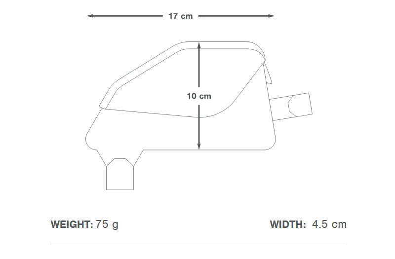APIDURA RACING TOP TUBE PACK 0,7 L Borsa da telaio Nero