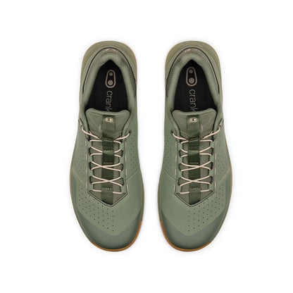 Scarpe MTB CRANKBROTHERS STAMP TRAIL SPEED LACE verde/sabbia/gomma — vista dall’alto