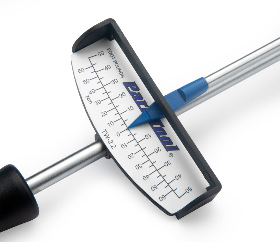 Park Tool TW-2.2, dettaglio del quadrante di lettura