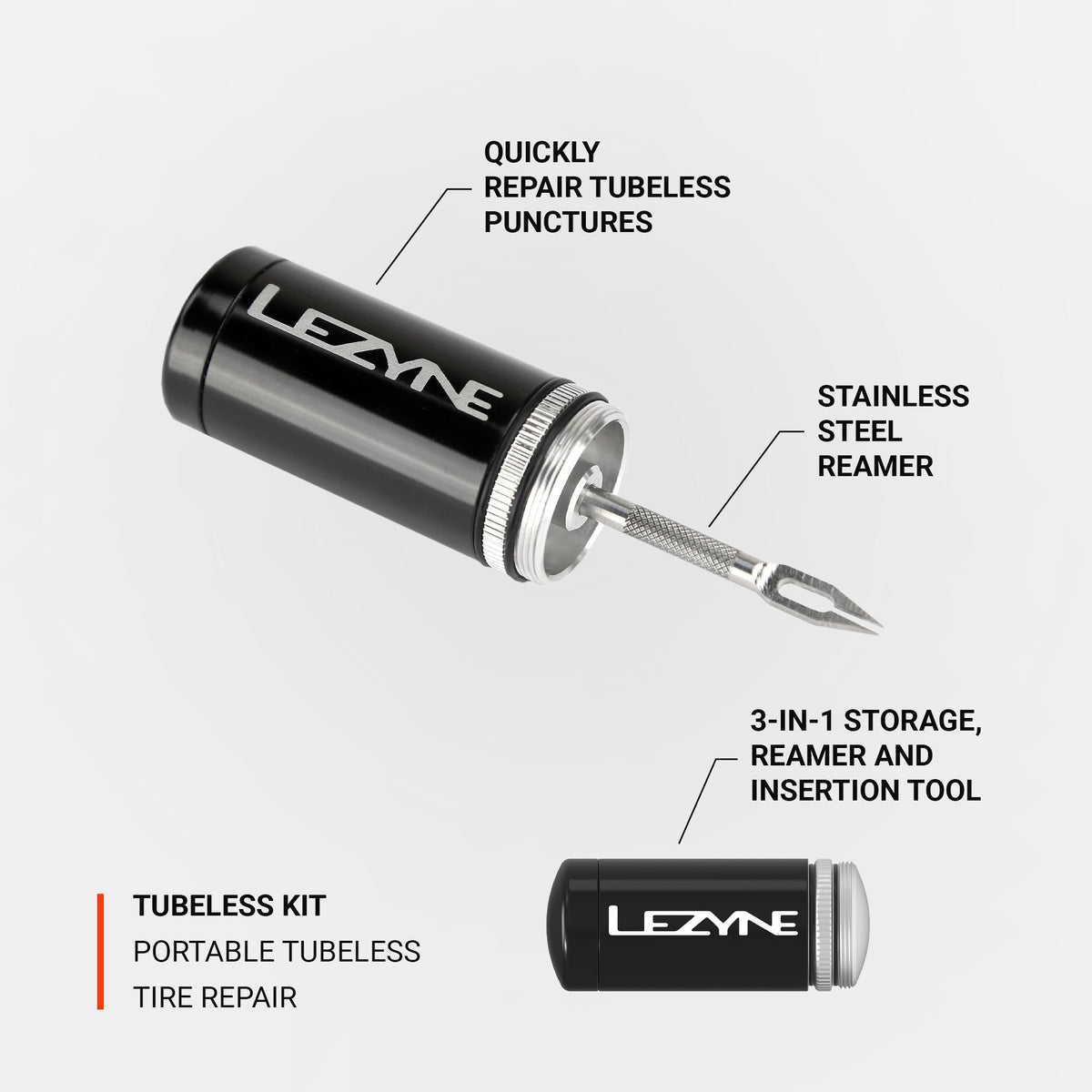 Kit di riparazione tubeless LEZYNE nero