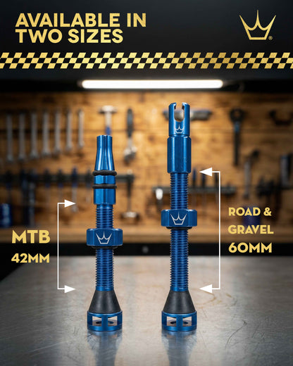 Valvole Tubeless PEATY'S HOLESHOT FAST FLOW 60mm (x2) Argento