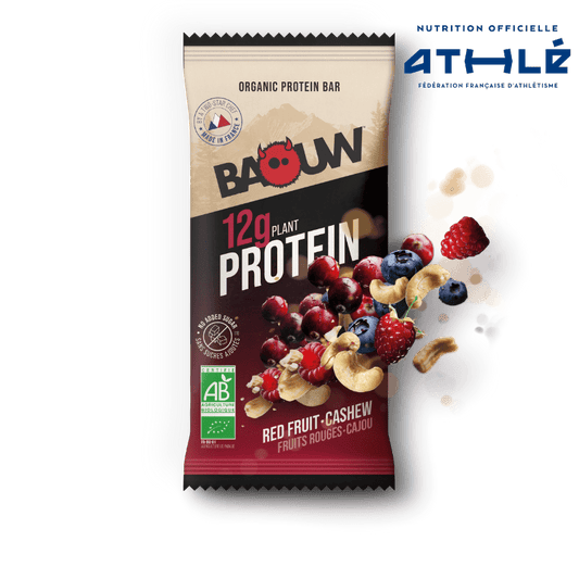 BAOUW ORGANIC EXTRA Frutti Rossi/Anacardi Barretta proteica (50g)