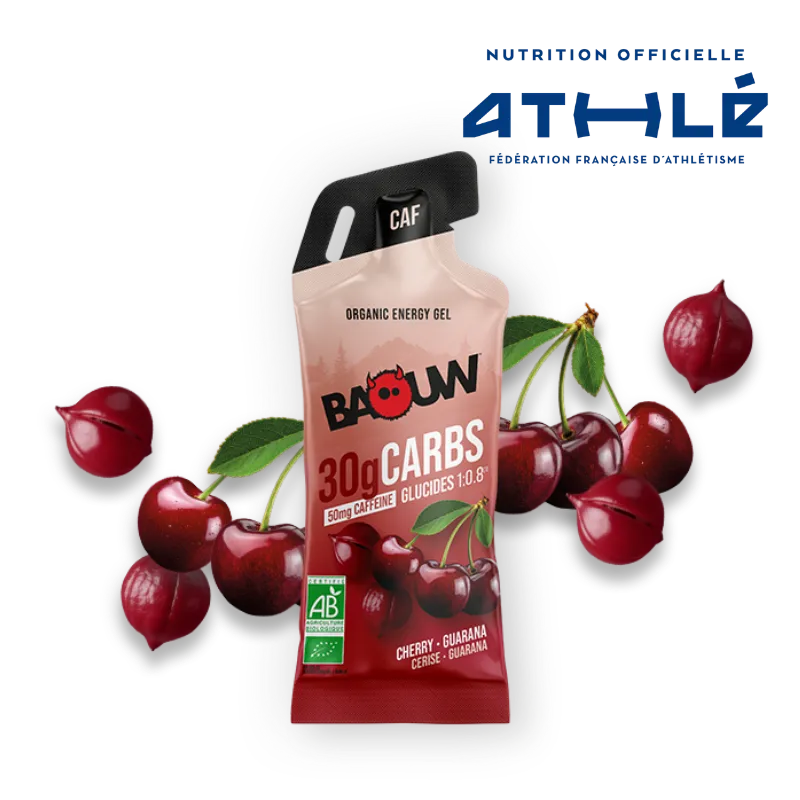 Gel Energetico BAOW (44g) Limone/Ciliegia/Guaraná Caffeina