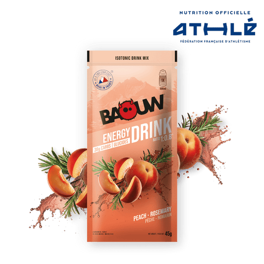 BAOUW ISOTONIC Bevanda energetica (45 g) Pesca/Rosmarino
