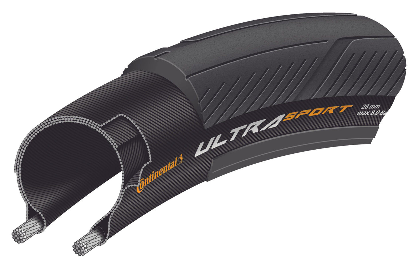 Pneumatico CONTINENTAL ULTRA SPORT III 700x23c TubeType Black