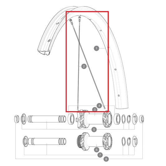 KIT 12 ANTERIORE/POSTERIORE CROSSMAX SL ULTIMATE 29'' RAGGI INOX IMBUTITI 293 + NIPPLO ALU + RONDELLA