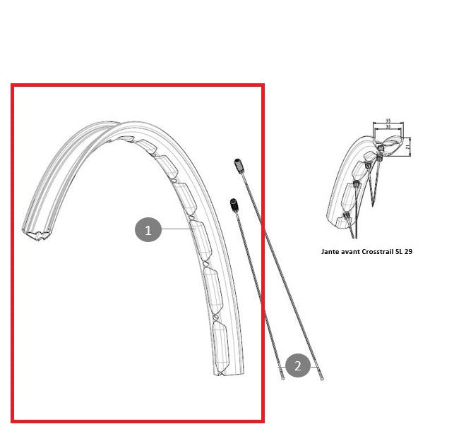 Cerchio posteriore MAVIC CROSSTRAIL SL 29