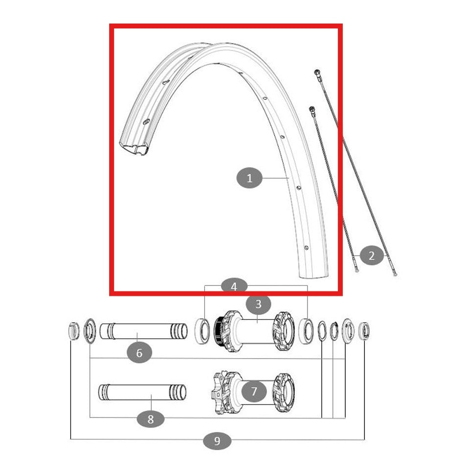Cerchio per ruota anteriore MAVIC CROSSTRAIL SL Carbon 29