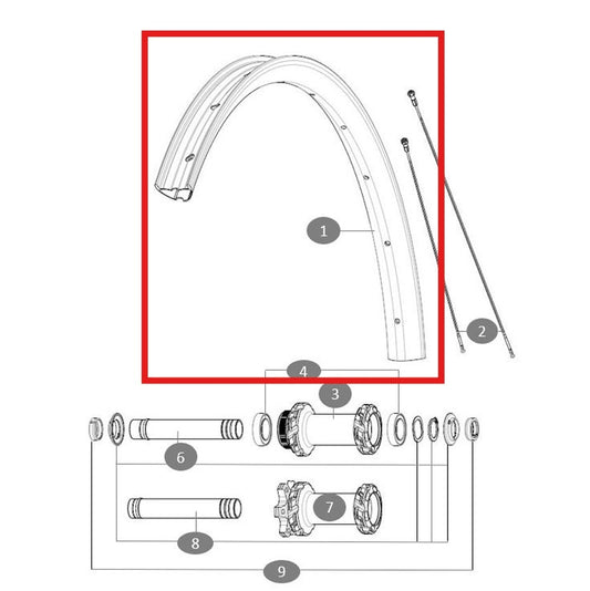 Cerchio per ruota anteriore MAVIC CROSSTRAIL SL Carbon 29