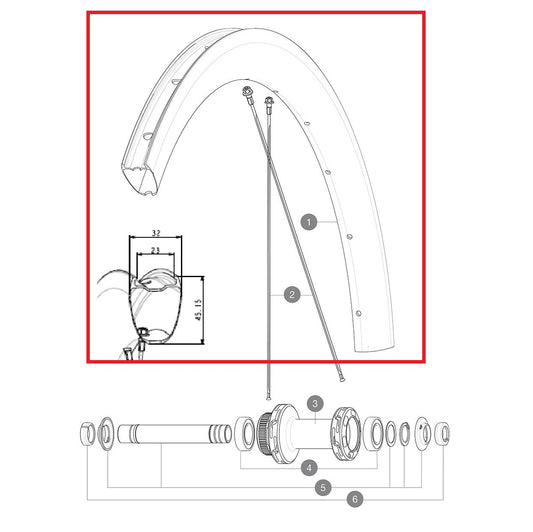 Kit ruota anteriore MAVIC COSMIC SL45 UD Disc