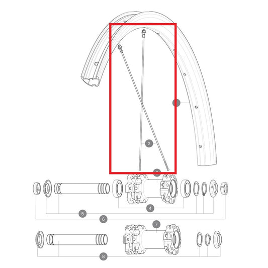 KIT DI 12 RAGGI MAVIC CROSSMAX ELITE CARBON 29'' TONDI 290MM ANTERIORI E POSTERIORI + NIPPLO NERO IN ACCIAIO