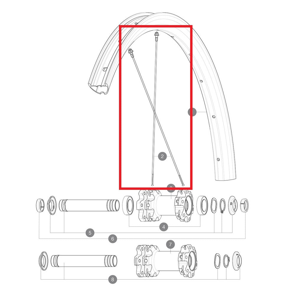 KIT DI 12 RAGGI MAVIC CROSSMAX ELITE CARBON 29'' TONDI 290MM ANTERIORI E POSTERIORI + NIPPLO NERO IN ACCIAIO