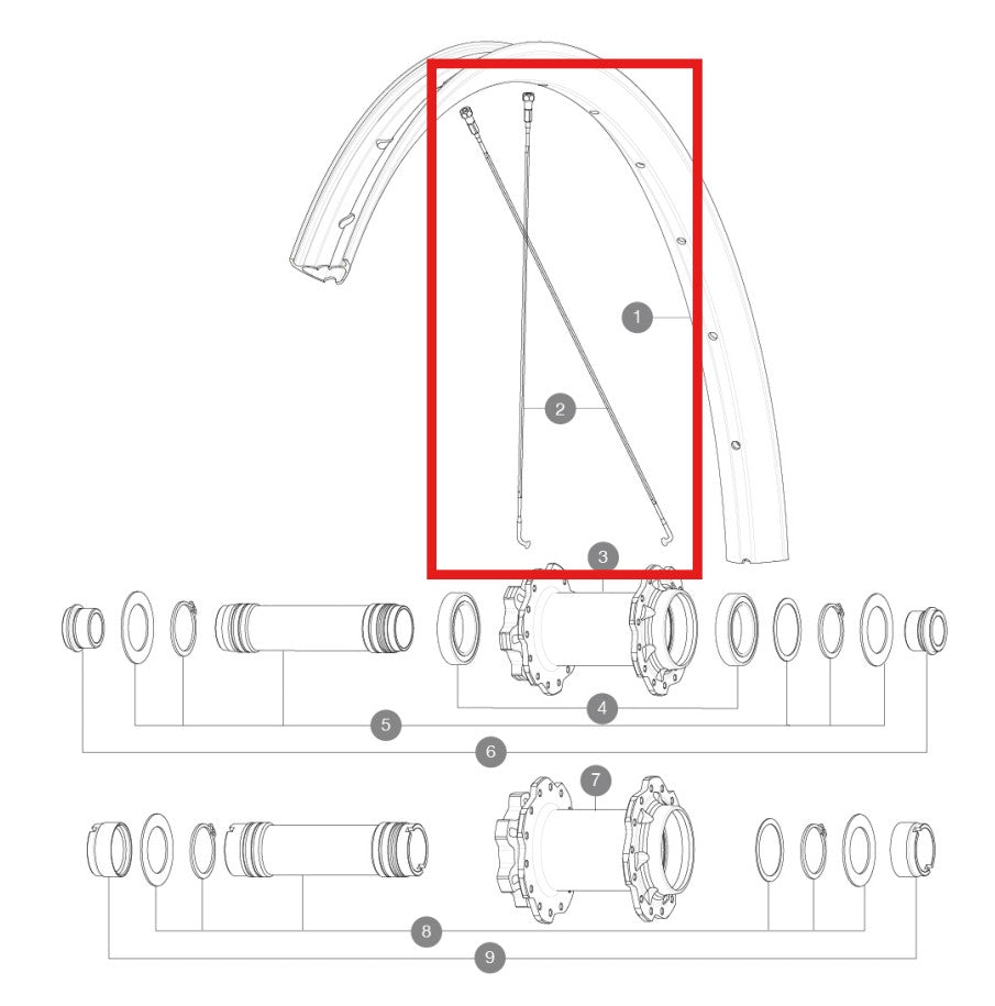 KIT 14 RAGGI MAVIC J CURVI IN ACCIAIO 298MM DEEMAX DH 20 29'' + NIPPLI NERI IN ACCIAIO