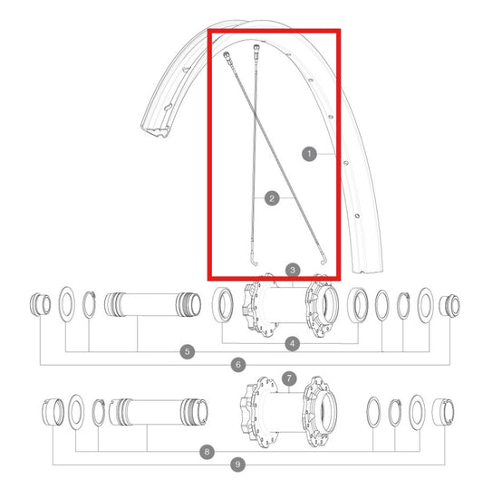 KIT 14 RAGGI MAVIC J CURVI IN ACCIAIO 298MM DEEMAX DH 20 29'' + NIPPLI NERI IN ACCIAIO