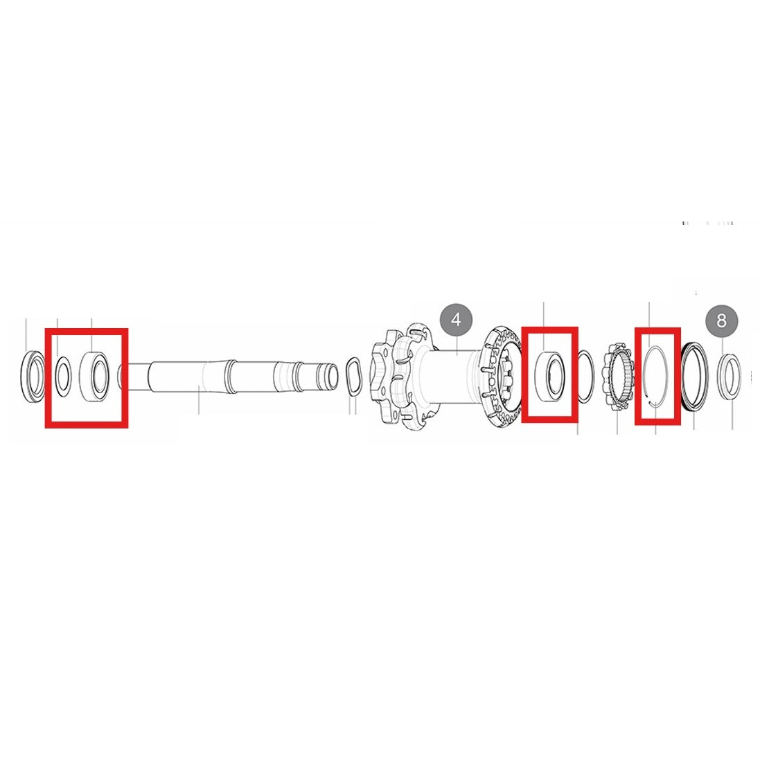 KIT CUSCINETTI MAVIC ID360 15X28X7 (61902) + 17X28X7