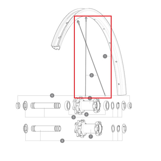 KIT 12 RAGGI EXTRAPIATTI 291MM FRT/REAR CROSSMAX PRO CARBON 29'' + NIPPL.WASH ALU BLACK
