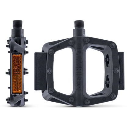 Pedali Piatti DMR V6 con riflettori Nero