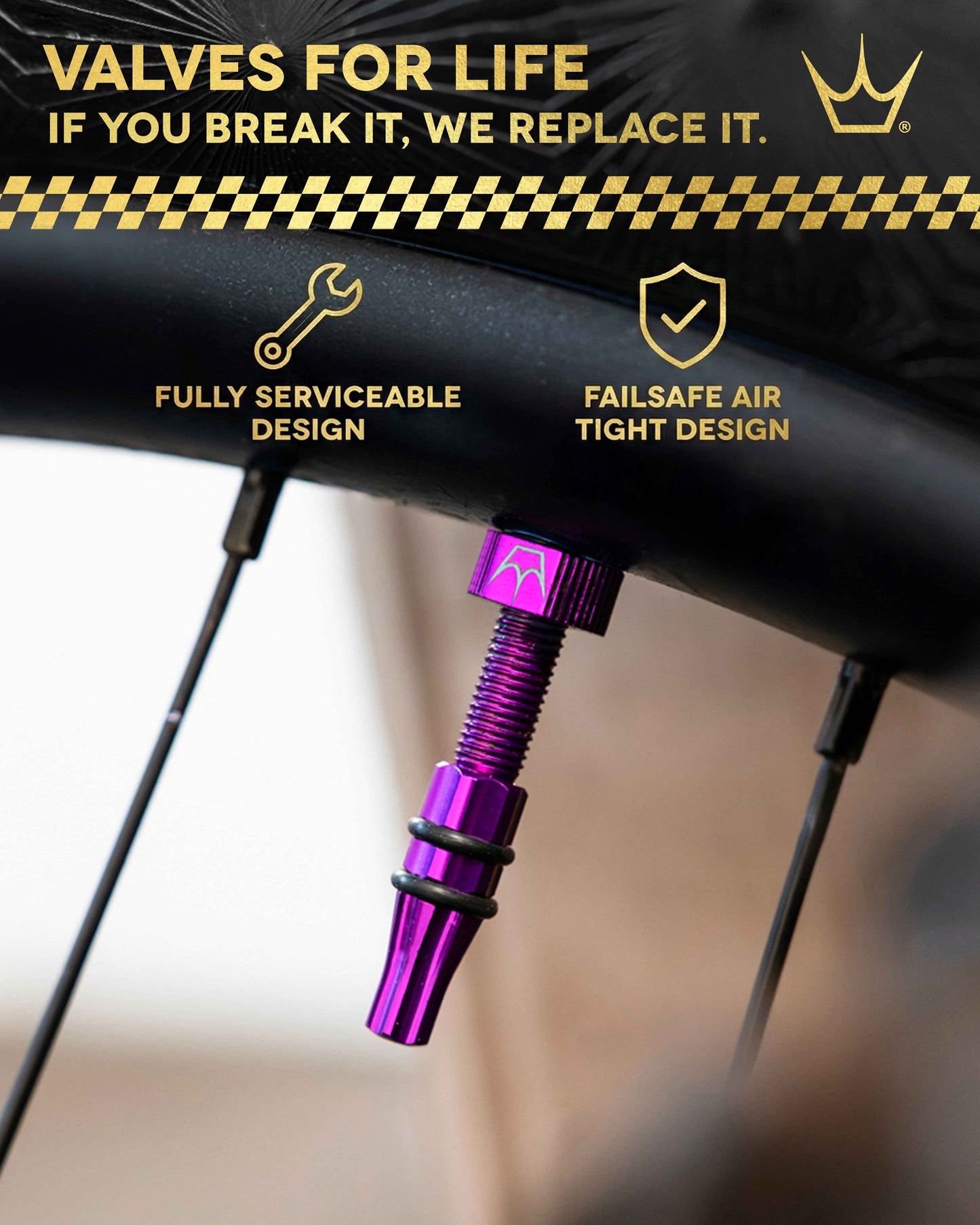 Valvole tubeless PEATY'S HOLESHOT FAST FLOW 60 mm (x2) Blu