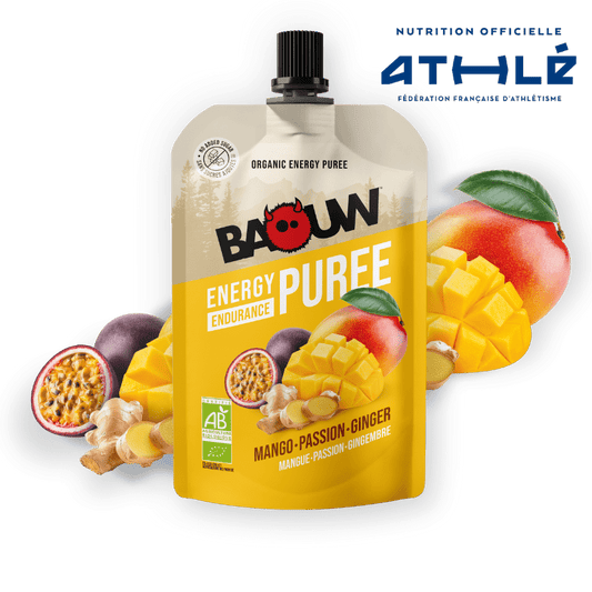 BAOUW Ricetta biologica Purea energetica di mango/passione/zenzero (90 g)