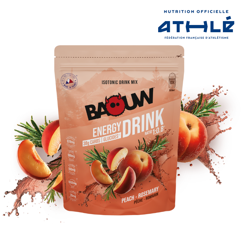 BAOUW ISOTONIC Bevanda energetica (585 g) Pesca Rosmarino
