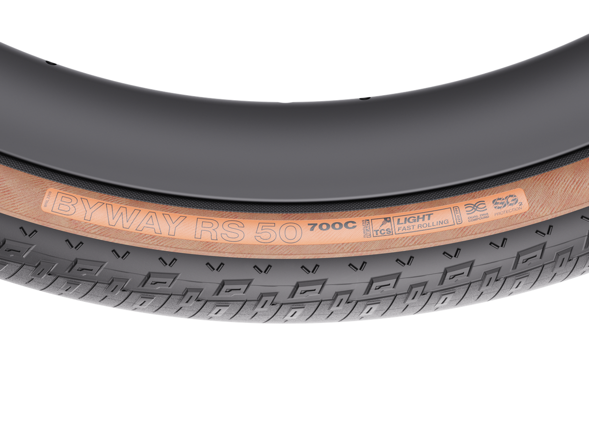 Pneumatico WTB BYWAY RS 50 Tan - scritta sul fianco