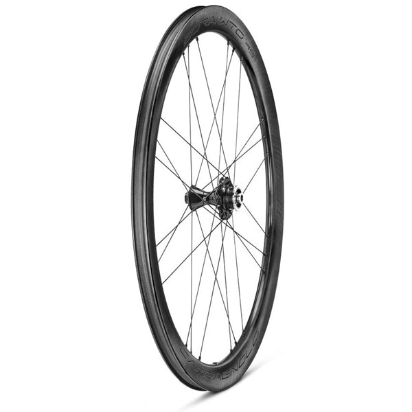 Ruota Anteriore CAMPAGNOLO BORA WTO 45 DISC DARK LABELà Pneumatici (Center Lock)