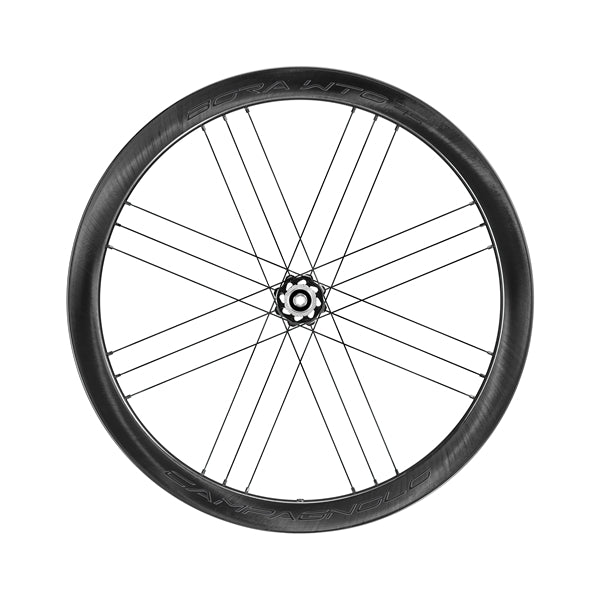 Ruota Anteriore CAMPAGNOLO BORA WTO 45 DISC DARK LABELà Pneumatici (Center Lock)