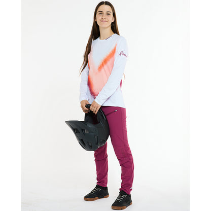 Maglia DHARCO GRAVITY FIREBIRD Maniche Lunghe Donna Bianco/Arancione