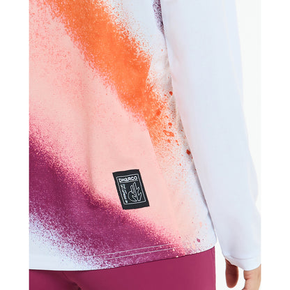 Maglia DHARCO GRAVITY FIREBIRD Maniche Lunghe Donna Bianco/Arancione