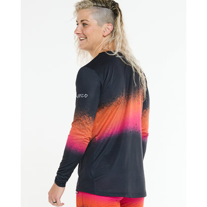 Maglia DHARCO RACE BLACK SNAKE Maniche Lunghe Donna Nero/Arancione