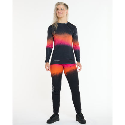 Maglia DHARCO RACE BLACK SNAKE Maniche Lunghe Donna Nero/Arancione