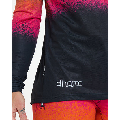 Maglia DHARCO RACE BLACK SNAKE Maniche Lunghe Donna Nero/Arancione