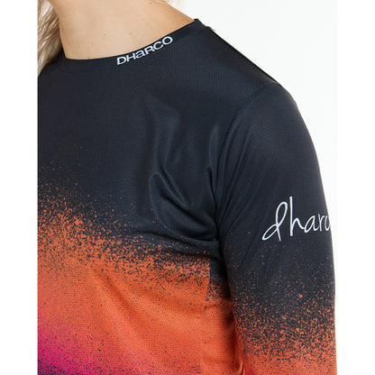 Maglia DHARCO RACE BLACK SNAKE Maniche Lunghe Donna Nero/Arancione