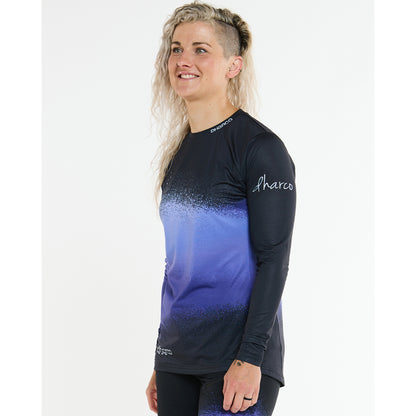 Maglia DHARCO RACE ULTRA VIOLET Maniche Lunghe Donna Nero/Viola