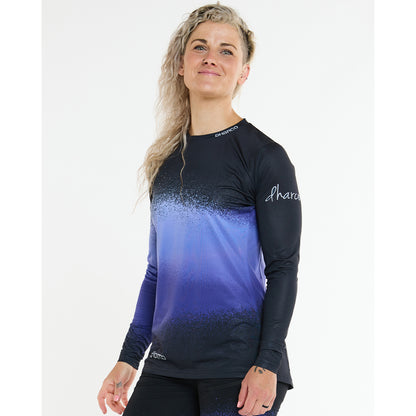 Maglia DHARCO RACE ULTRA VIOLET Maniche Lunghe Donna Nero/Viola