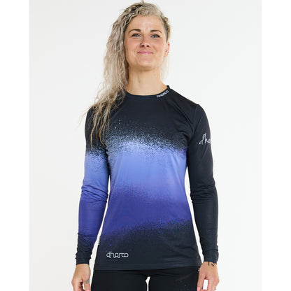 Maglia DHARCO RACE ULTRA VIOLET Maniche Lunghe Donna Nero/Viola