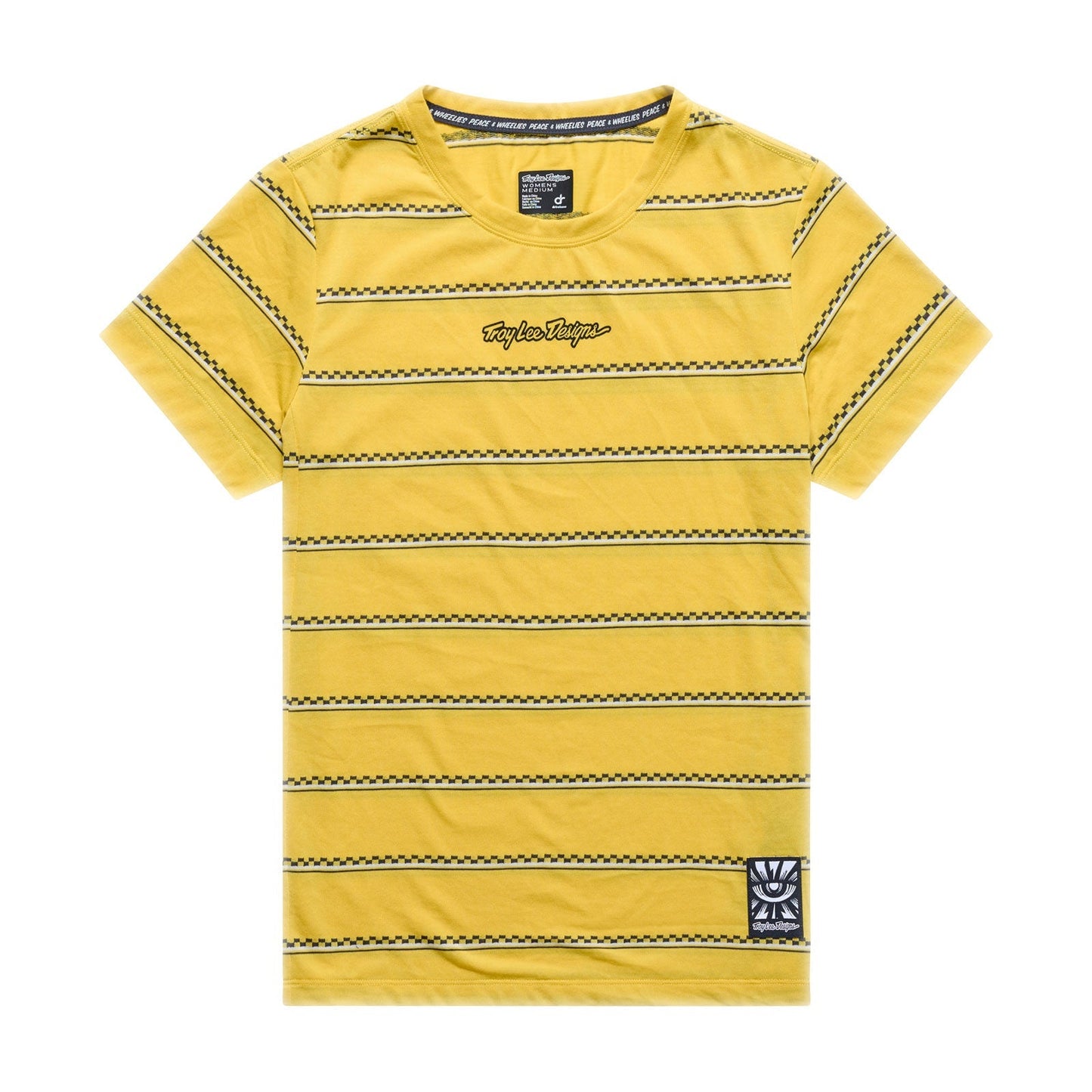 TROY LEE DESIGNS LILIUM RIDE CHECKED OUT Maglia a maniche corte da donna giallo