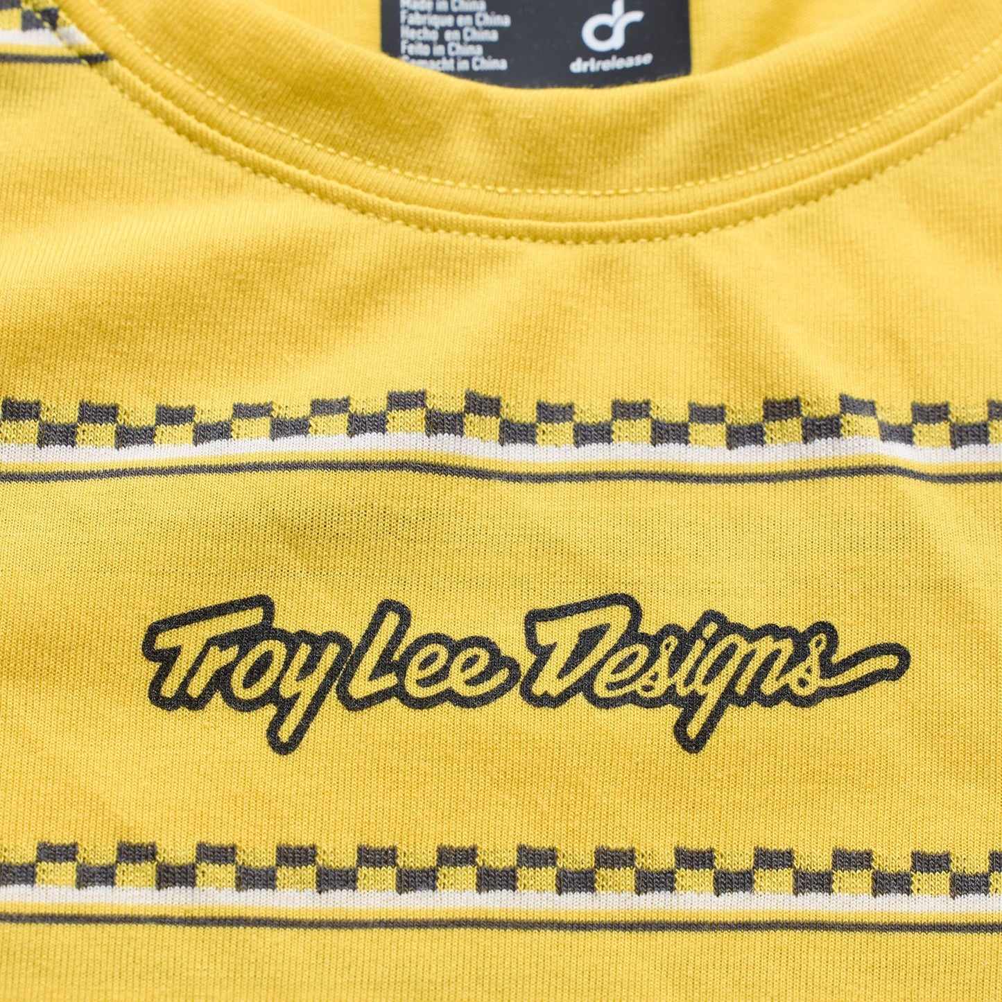 TROY LEE DESIGNS LILIUM RIDE CHECKED OUT Maglia a maniche corte da donna giallo