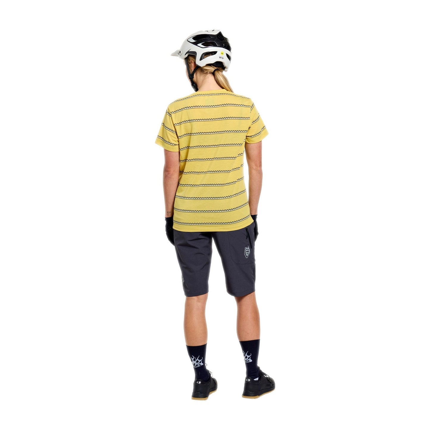 TROY LEE DESIGNS LILIUM RIDE CHECKED OUT Maglia a maniche corte da donna giallo