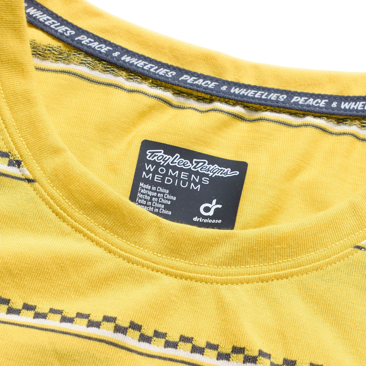 TROY LEE DESIGNS LILIUM RIDE CHECKED OUT Maglia a maniche corte da donna giallo